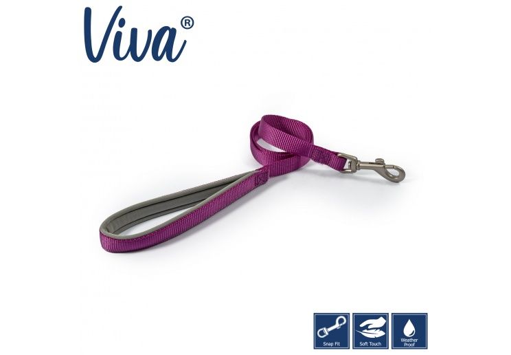 Ancol Viva Padded Lead Purple 1mx12mm