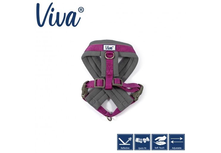 Viva Padded Harness Purple M 41-53cm