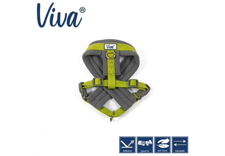 Viva Padded Harness Lime M 41-53cm
