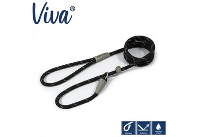 Ancol Viva Rope Slip Reflective Black 1.5mx8mm
