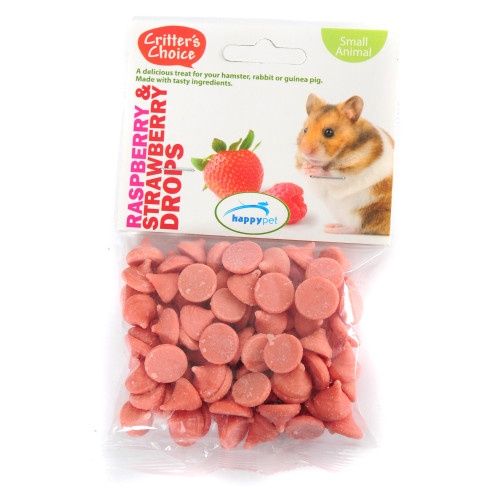 Critters Choice Raspberry &amp; Strawberry Drops 75g