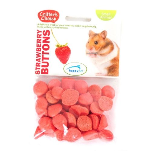 Critters Choice Strawberry Buttons 40g