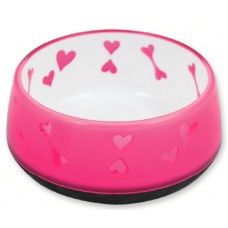 All For Paws Anti Slip Dog Bowl Pink Hearts Small