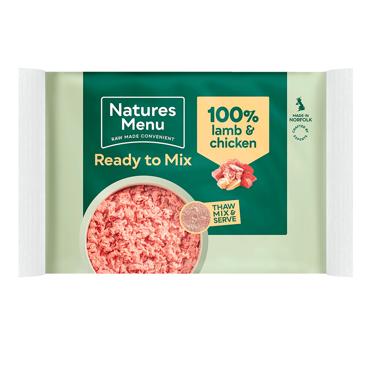 Natures Menu Block - 100% Lamb &amp; Chicken 400g