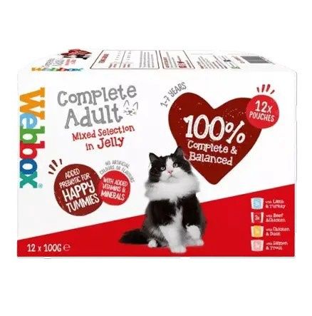 Webbox Cat Pouches Jelly Selection 12 x 100g