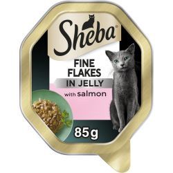 Sheba Fine Flakes Salmon in Jelly Tray 85g