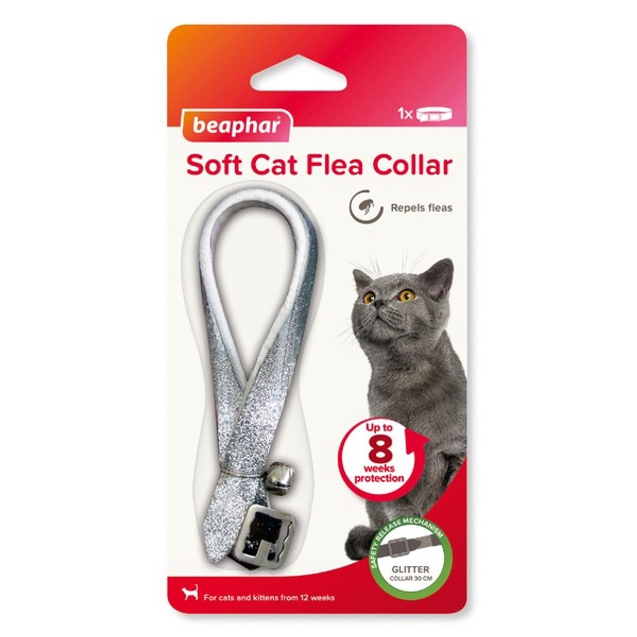 Beaphar Soft Glitter Flea Collar for Cats, 30cm