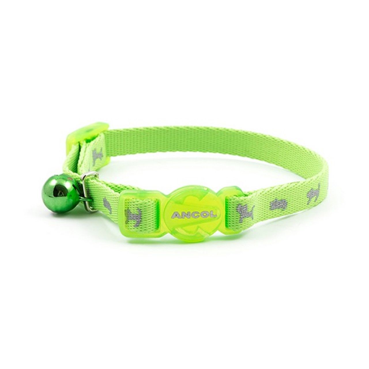 Hi-Vis Safety Kitten Collar Green