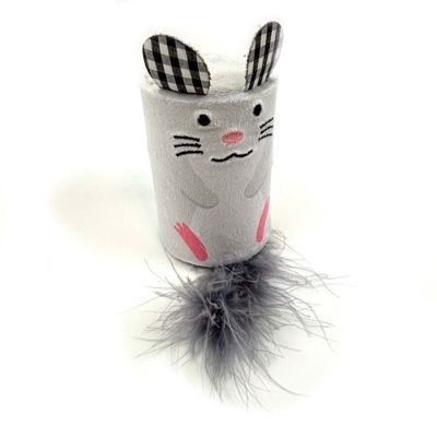 Happy Pet Tabby Patch Mouse Rattle &amp; Roll Cat Toy