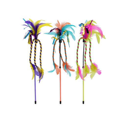 Happy Pet Tabby Patch Ribbon Cat Teaser