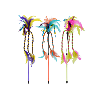 Happy Pet Tabby Patch Ribbon Cat Teaser