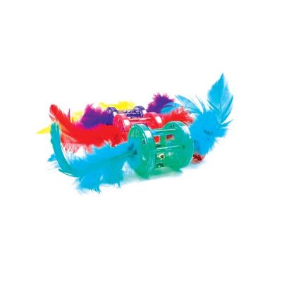 Happy pet Tabby Patch Feather Rattle Cat Toy