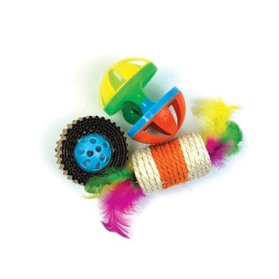 Happy Pet Tabby Patch Rattle, Roll &amp; Scratch