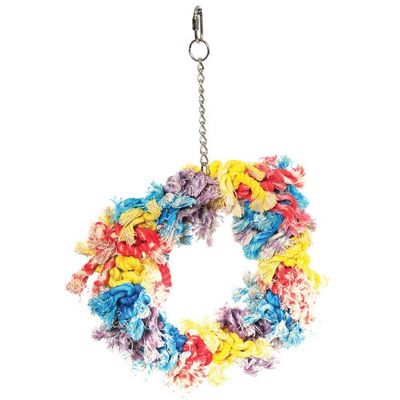 Happy Pet Flossin Ring Bird Toy