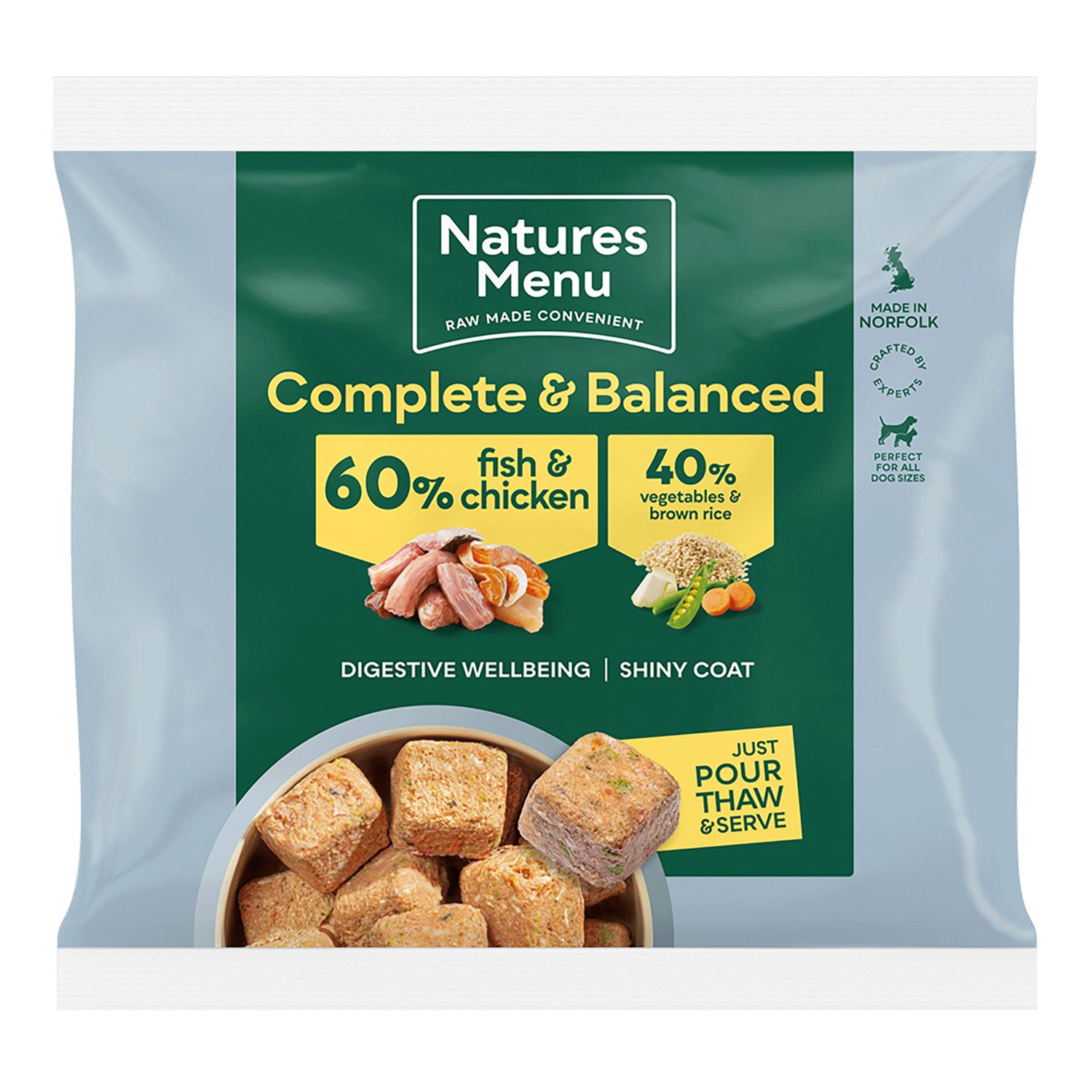 Natures Menu 60/40 Nuggets - Fish &amp; Chicken 1kg