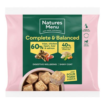 Natures Menu 60/40 Nuggets - Tripe, Chicken, Heart, Liver &amp; Salmon 1kg
