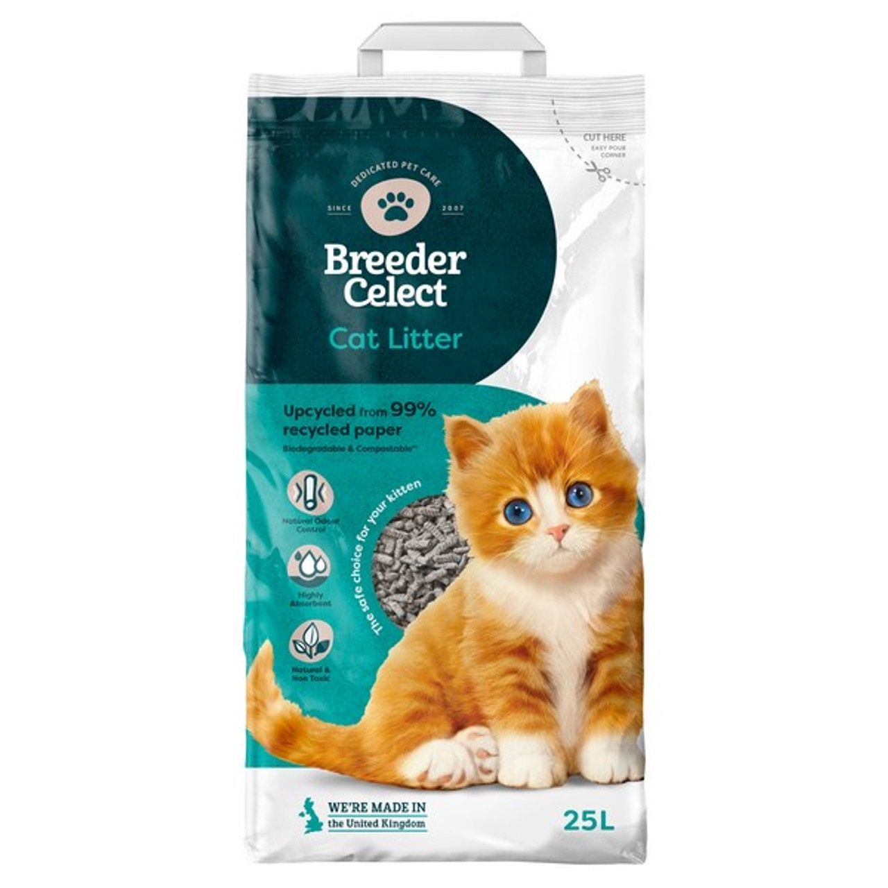 Breeder Celect Paper Cat Litter 25L