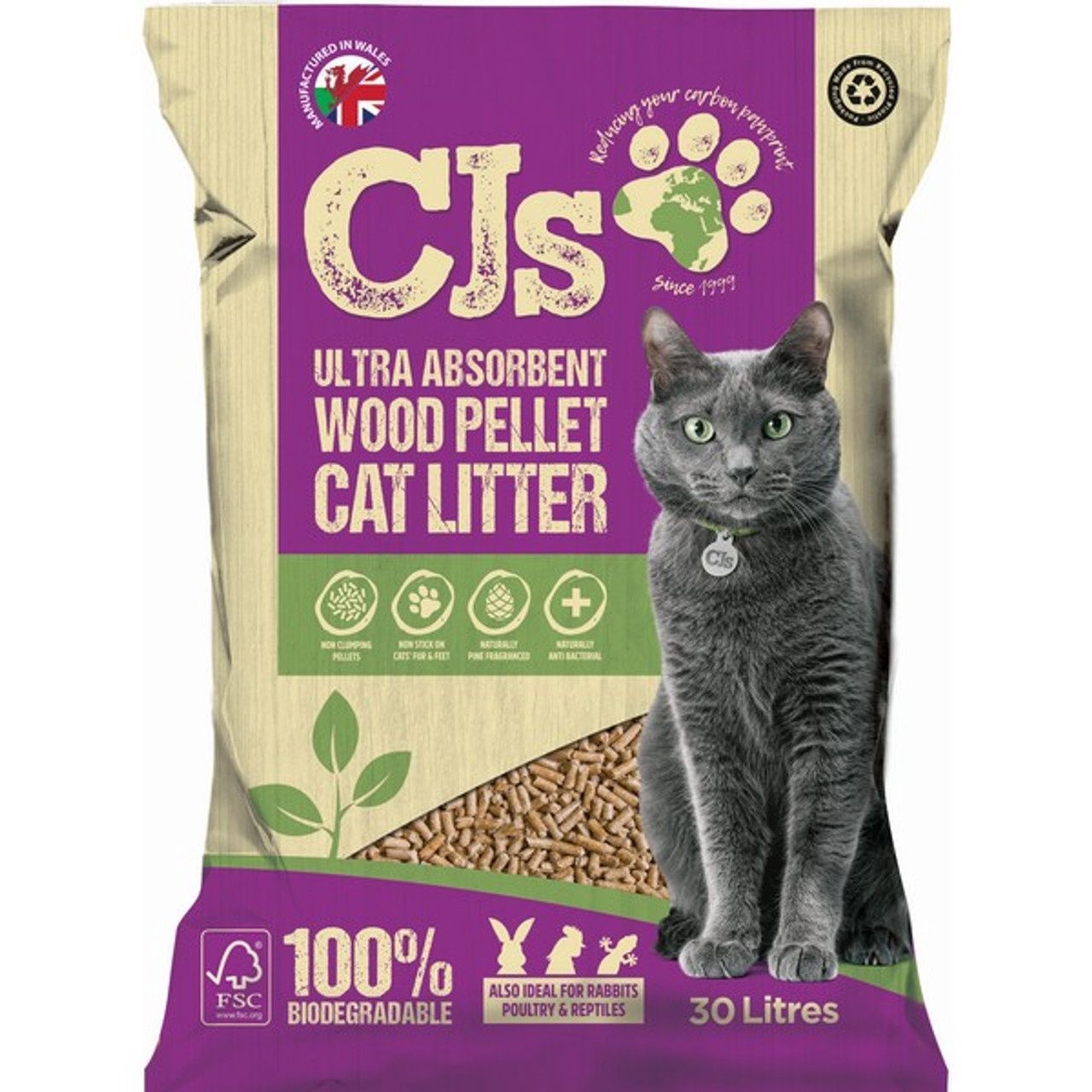 CJ's Wood Cat Litter 30L