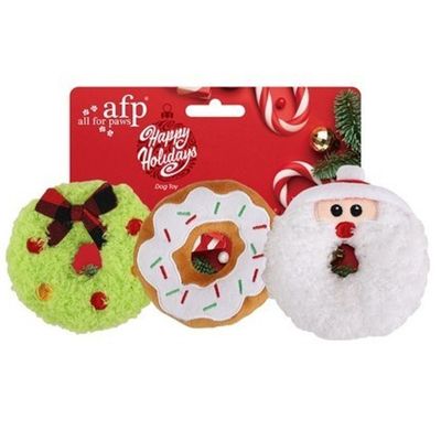 All for Paws Ho Ho Ho 3 Pack Donut Toys