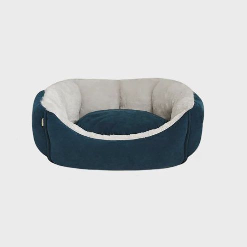 Dream Paws Scalloped Bed – Blue – Medium