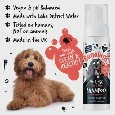 Bugalugs Flea &amp; Tick No Rinse Shampoo 200ML