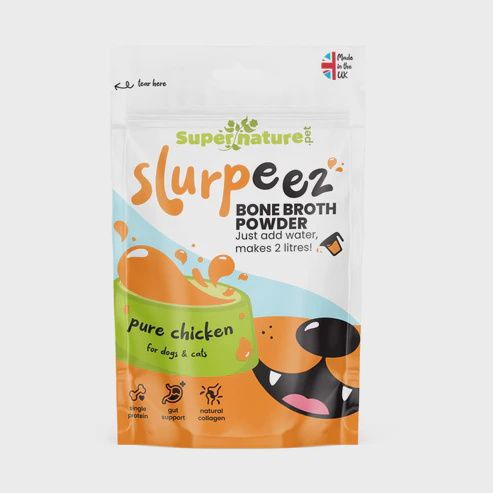 SuperNature Slurpeez Chicken Bone Broth Powder for Dogs &amp; Cats 60g Sku: 76631
