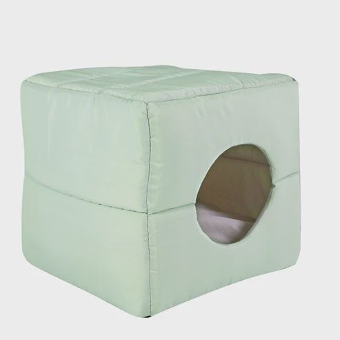 Dream Paws 2-In-1 Foldable Pet Cave Bed - Green