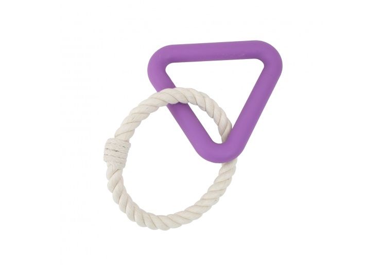 Ancol Playtime Natural Ropey Triangle (Purple)