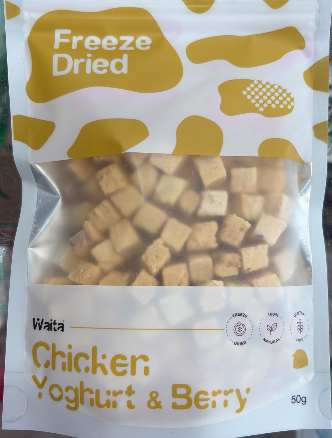 Waita Freeze Dried Chicken Yogurt &amp; Cranberry Dog &amp; Cat Over 12 Weeks Small Pack 40g