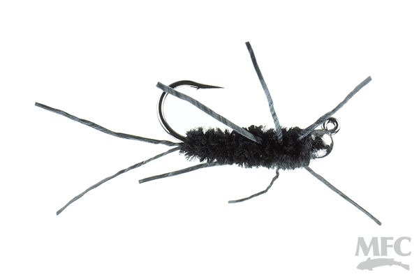 Jig BH Girdle Bug, Color: Black, Size: 6