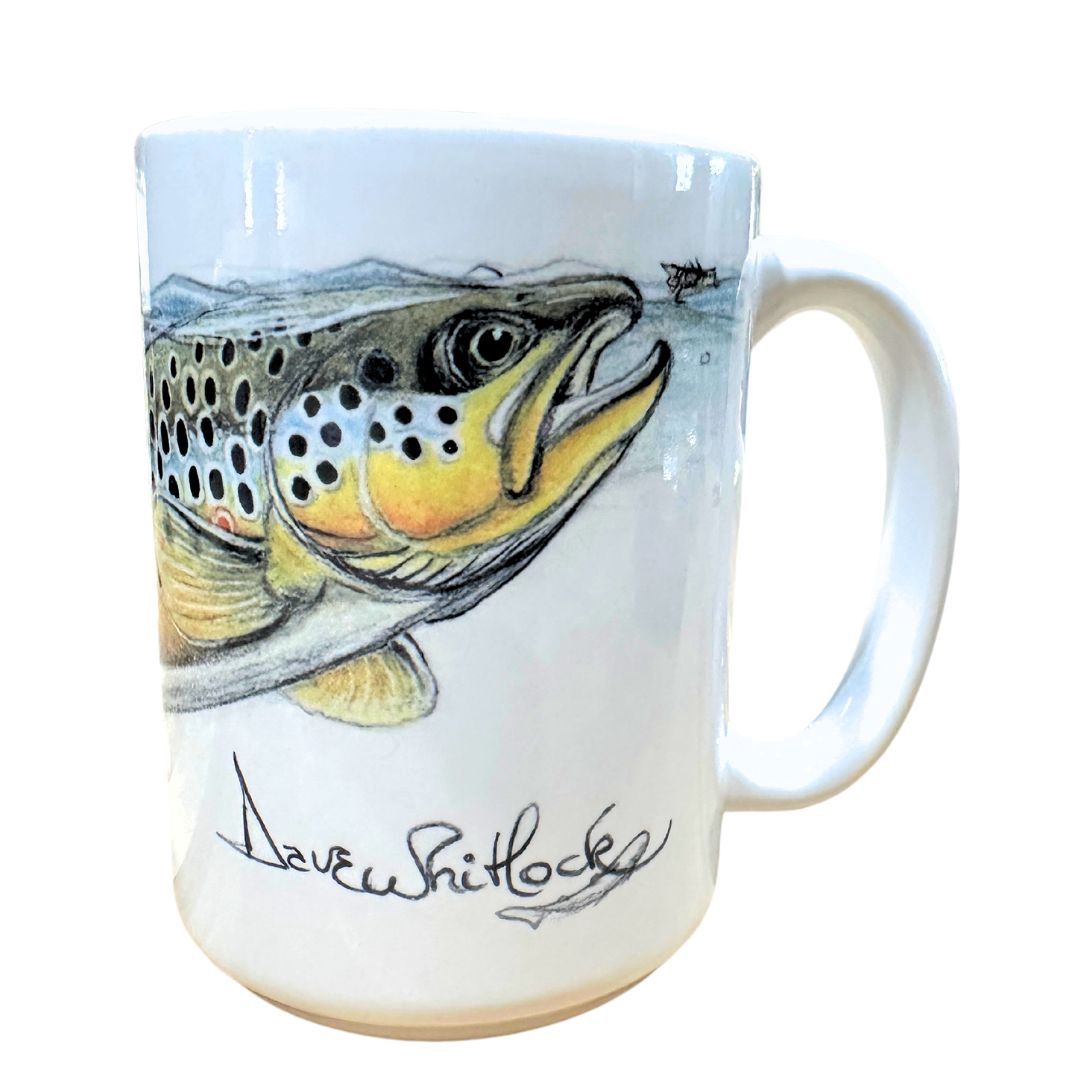 Dave Whitlock Signature Mugs, Color: Brown Trout