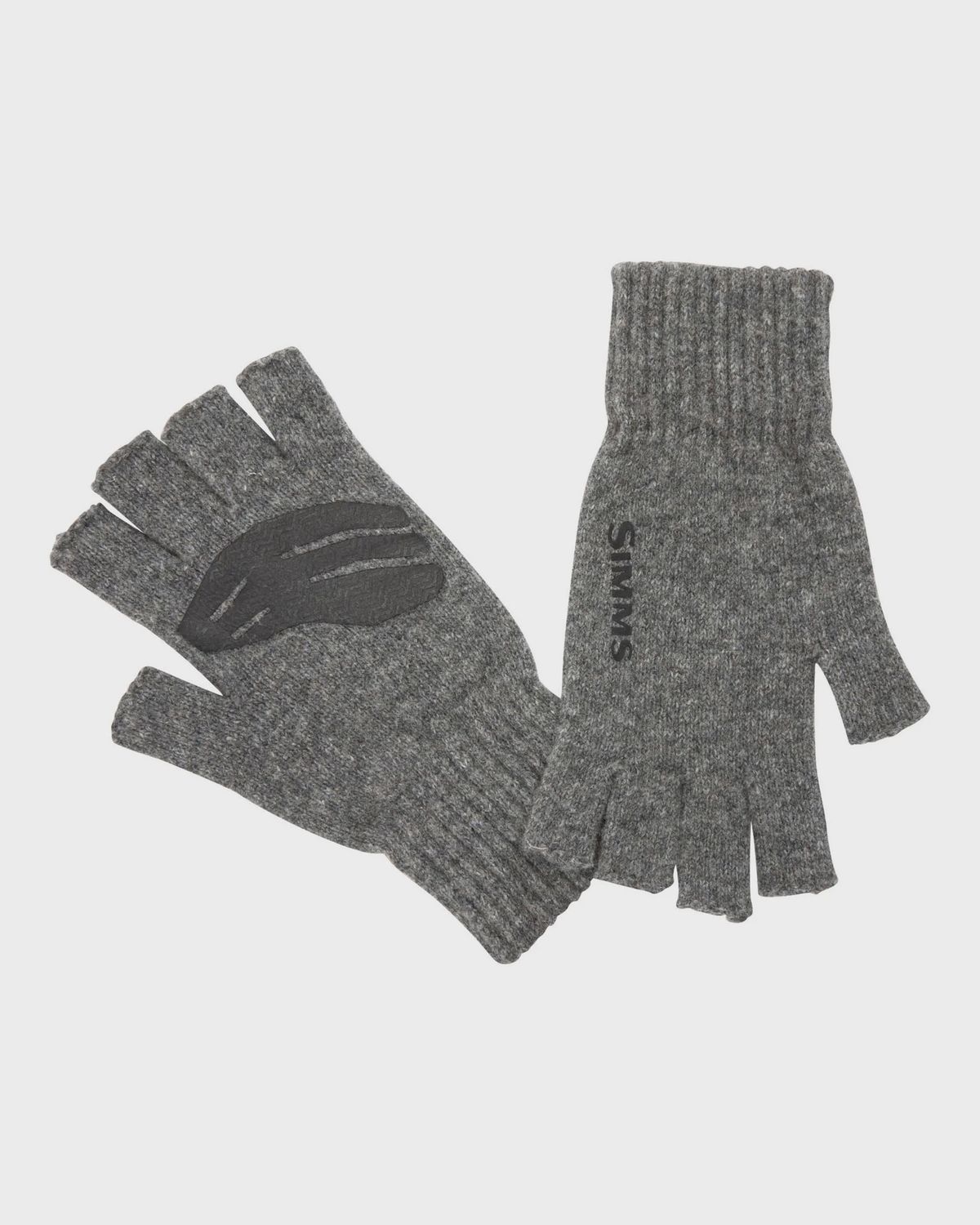 Wool Half-finger Glove, Color: Steel, Size: S/M