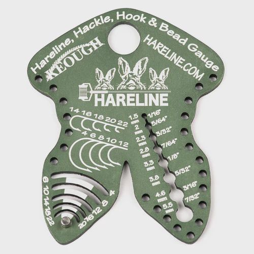 Hareline Hackle, Hook, and Bead Gauge