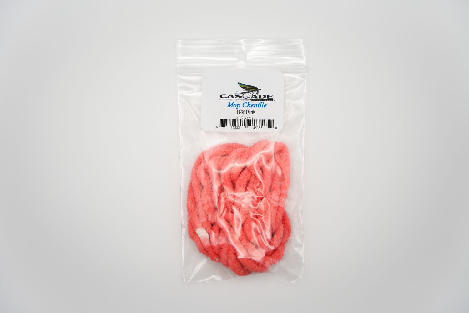 Cascade Crest Mop Chenille, Color: Hot pink