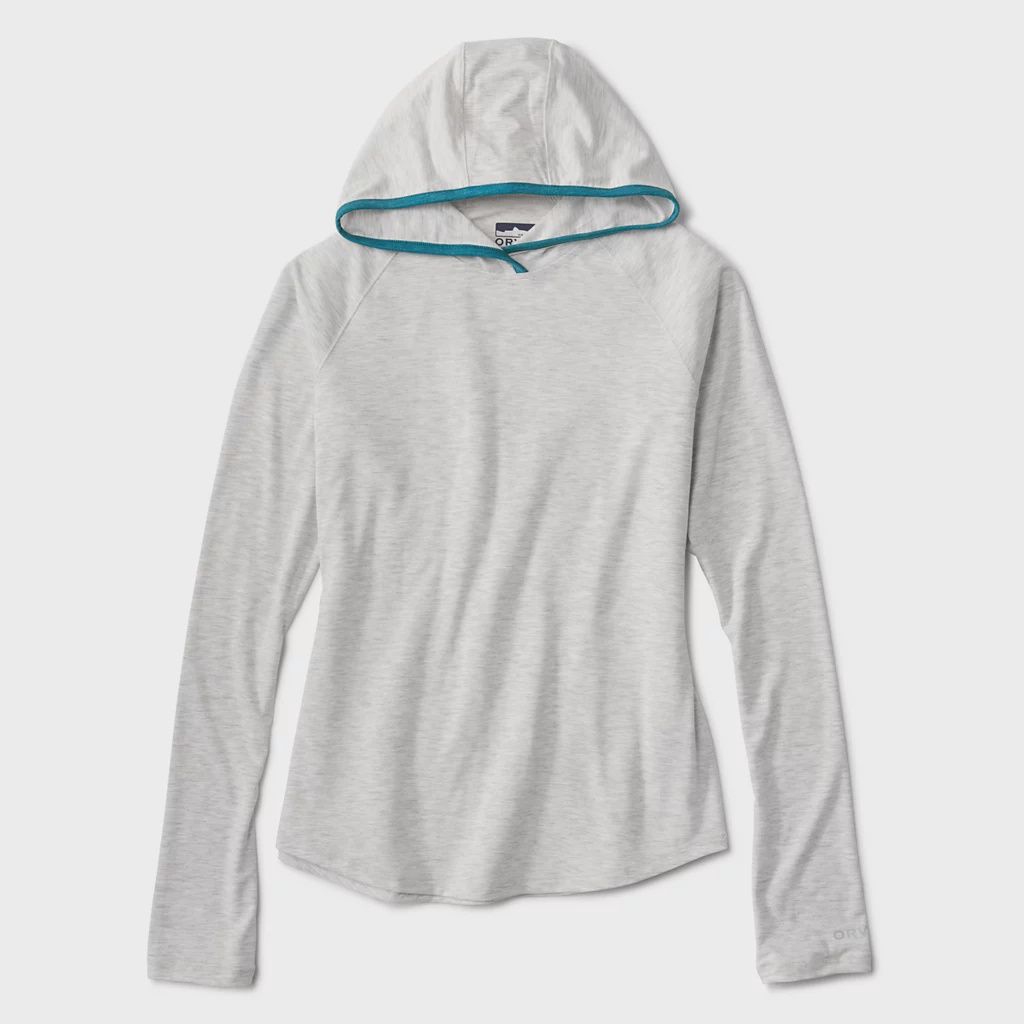 W&#39;s Dricast Hoodie, Color: Pale Gray Heather / Blue Lagoon, Size: XL