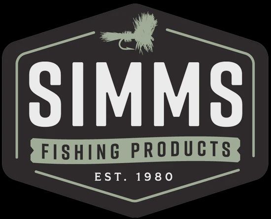 Simms Fly Patch Sticker, Color: Black