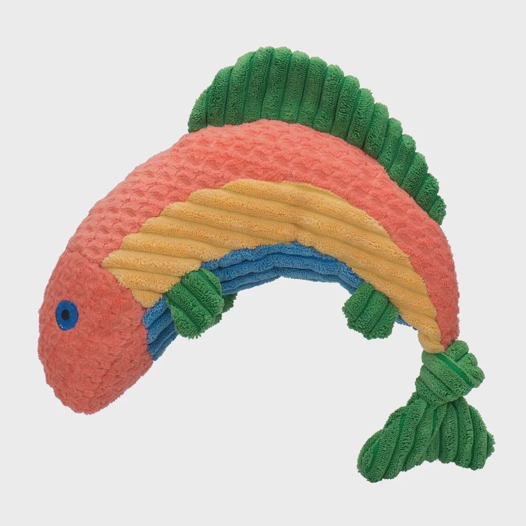 Trout Squeaky Toy, Color: Rainbow Trout