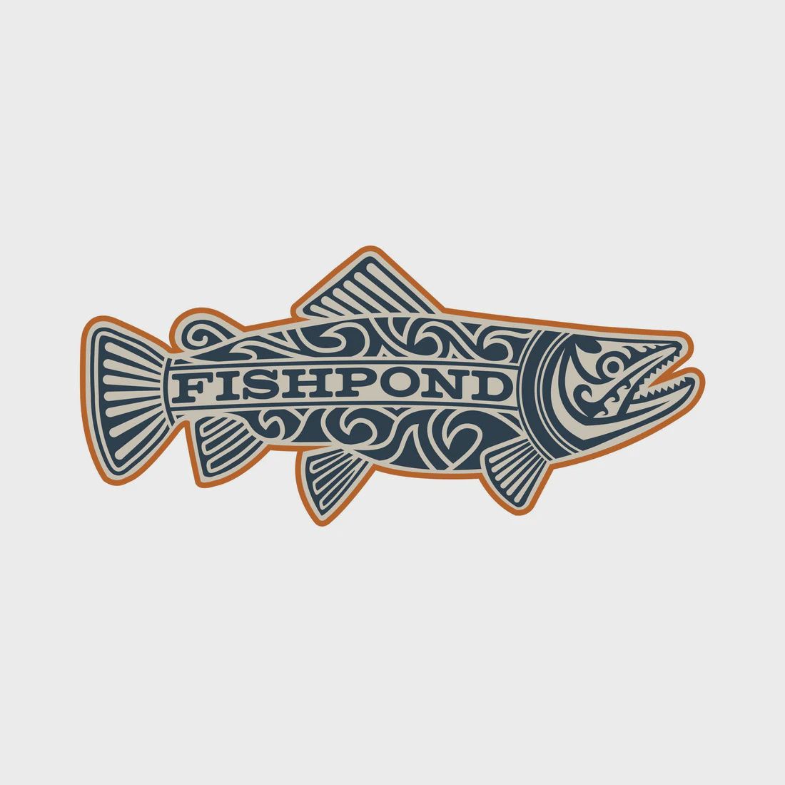 Maori Trout Sticker - Overcast