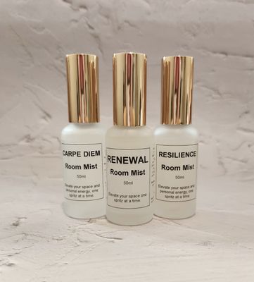 Renewal, Resilience, Carpe Diem Bundle Renewal, Resilience and Carpe Diem 50ml room mist bundle with three vibrational sprays