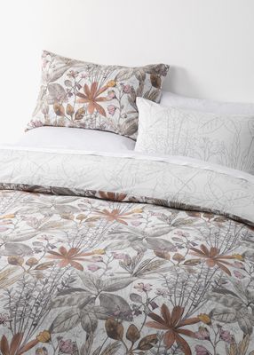 144TC Boho foliage printed polycotton duvet
