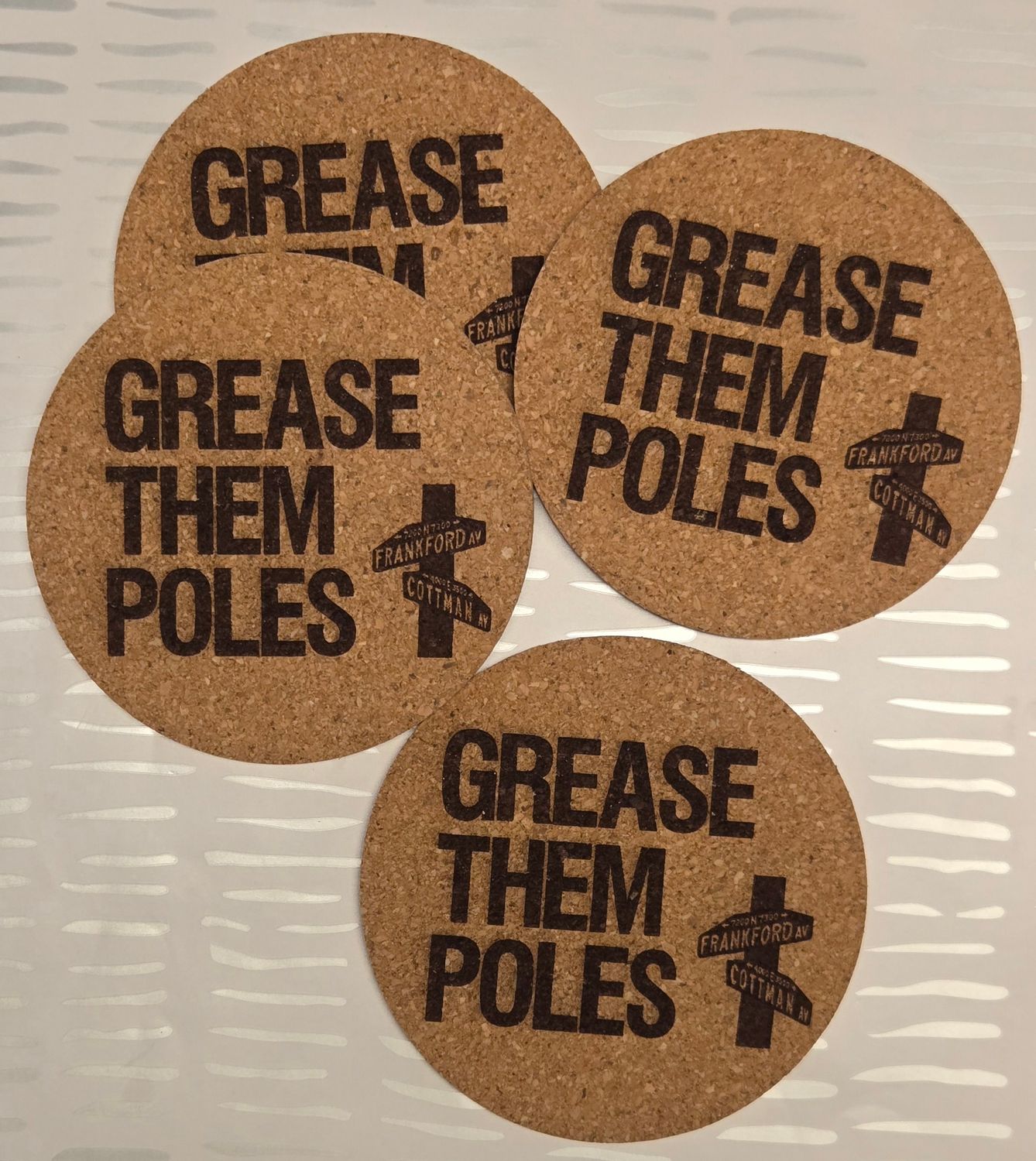 Grease Them Poles Philadelphia Eagles Coasters