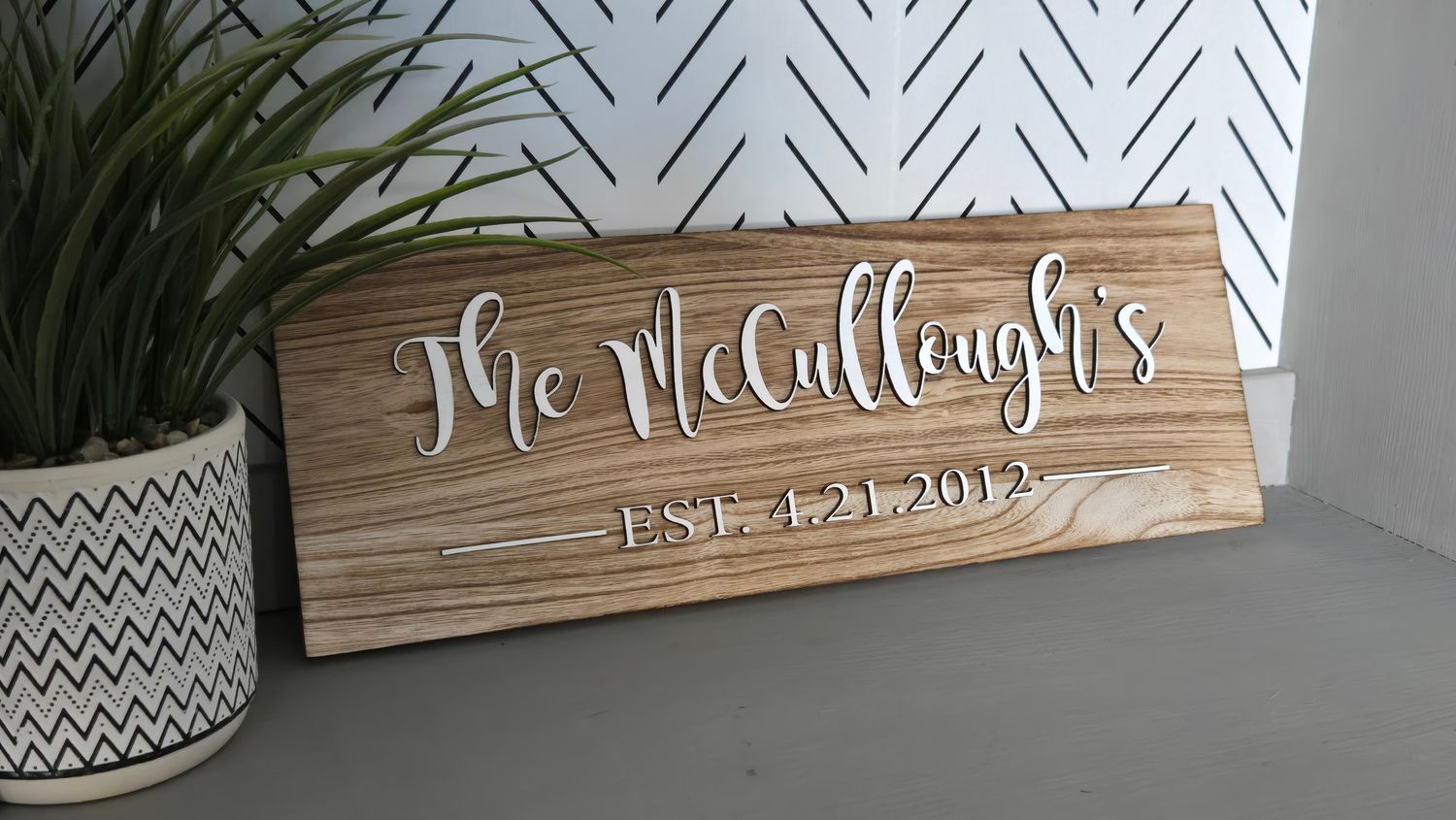 Wooden Name Sign