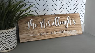 Wooden Name Sign