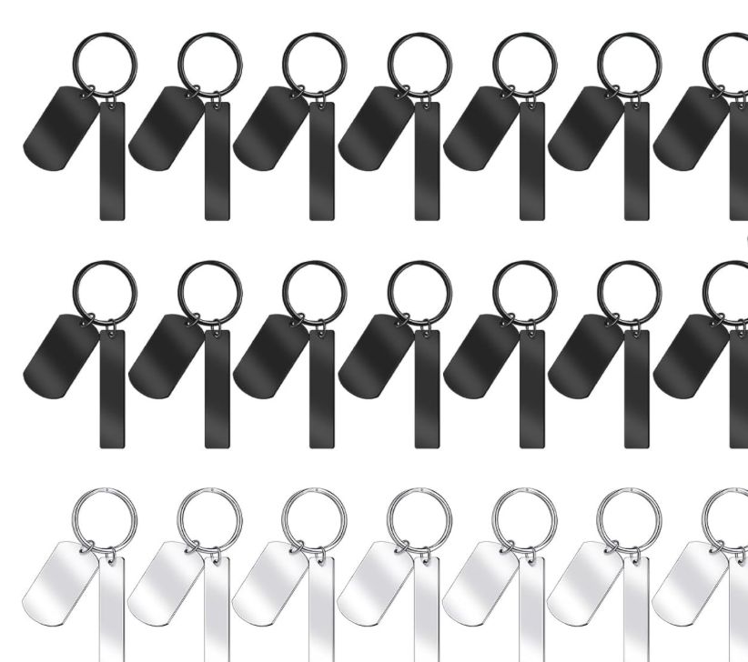 CREATE Your Own: Metal 2 part Stainless Steel Keychain