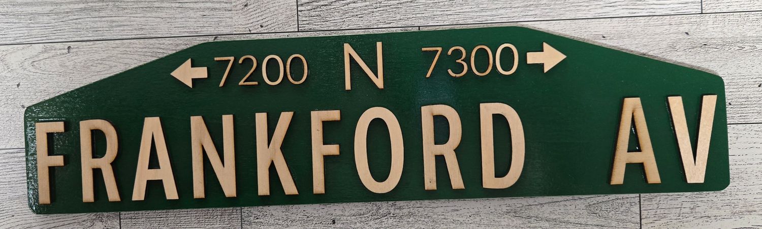 Frankford Av Philadelphia Phillies Eagles Mayfair Street Sign