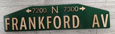 Frankford Av Philadelphia Phillies Eagles Mayfair Street Sign