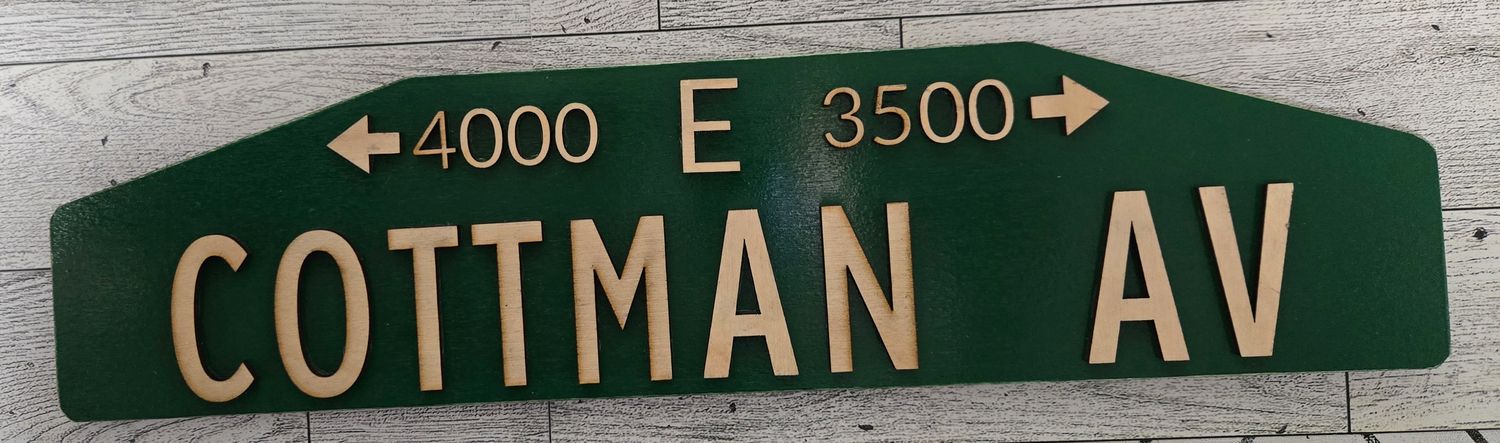 Cottman Av Philadelphia Phillies Eagles Mayfair Street Sign