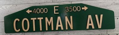 Cottman Av Philadelphia Phillies Eagles Mayfair Street Sign