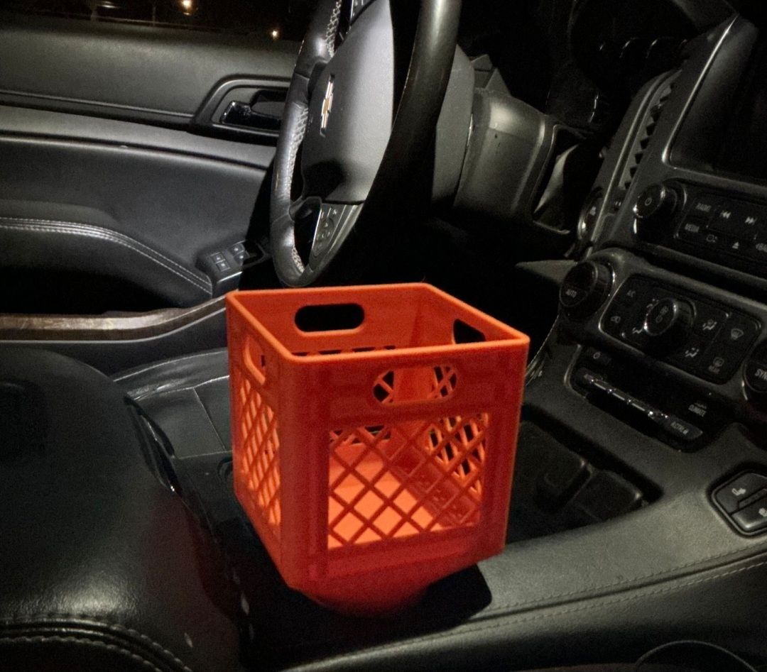 Half Gallon Milk Crate Cup Holder
