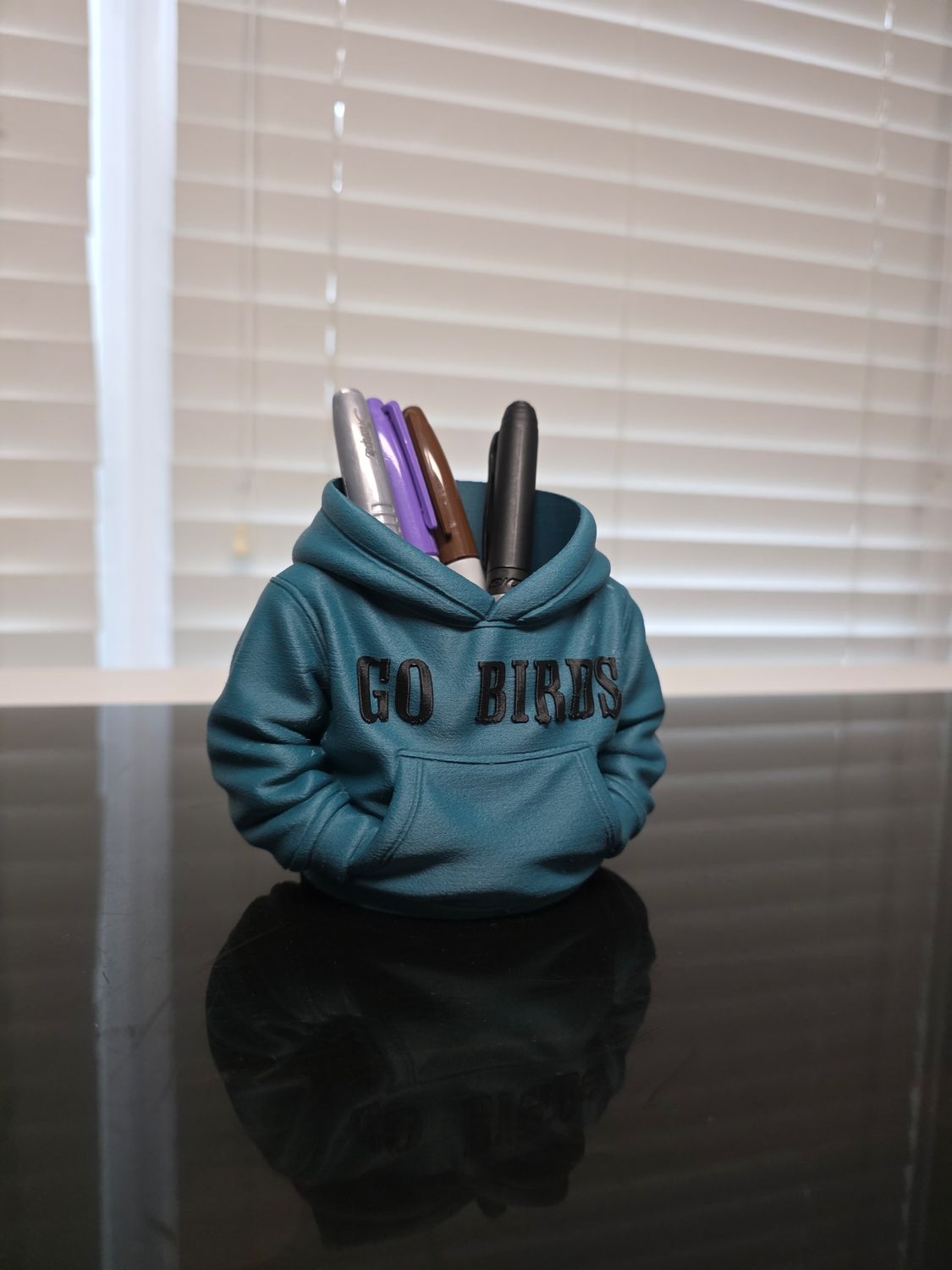Go BIRDS Philadelphia Eagles 3d Printed Hoodie Pen Pencil Utensil Holder | Office Desk Accessories